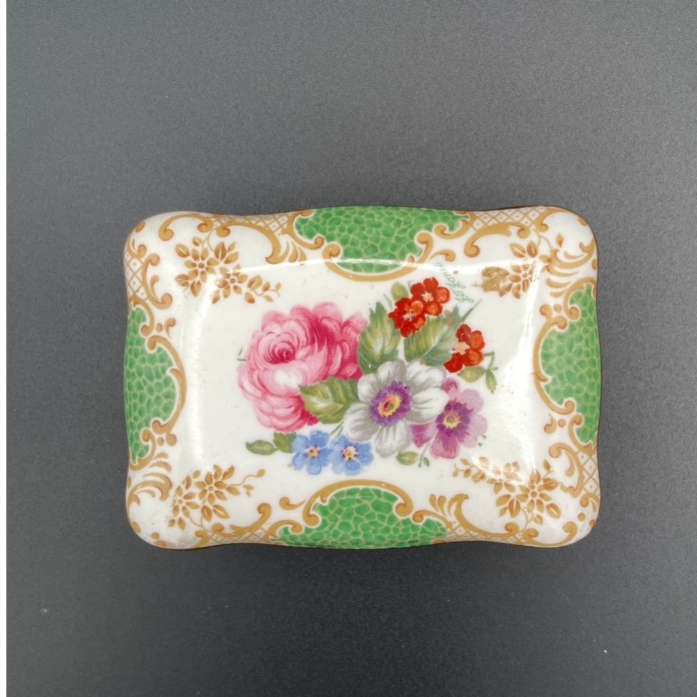Crown Staffordshire Bone China Unisex Adult OS Floral Trinket Box
